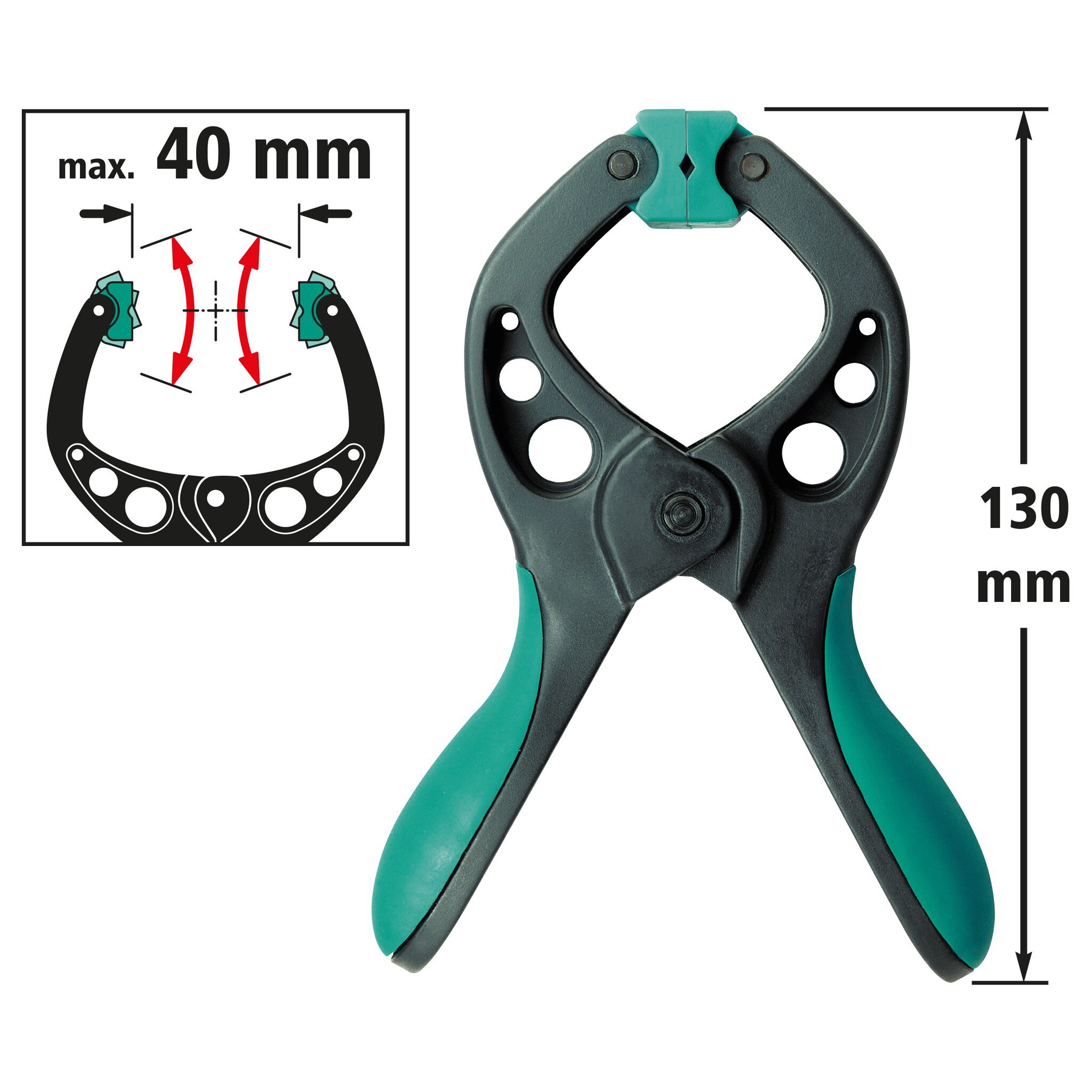1 pinza con resorte FZ de 40 mm