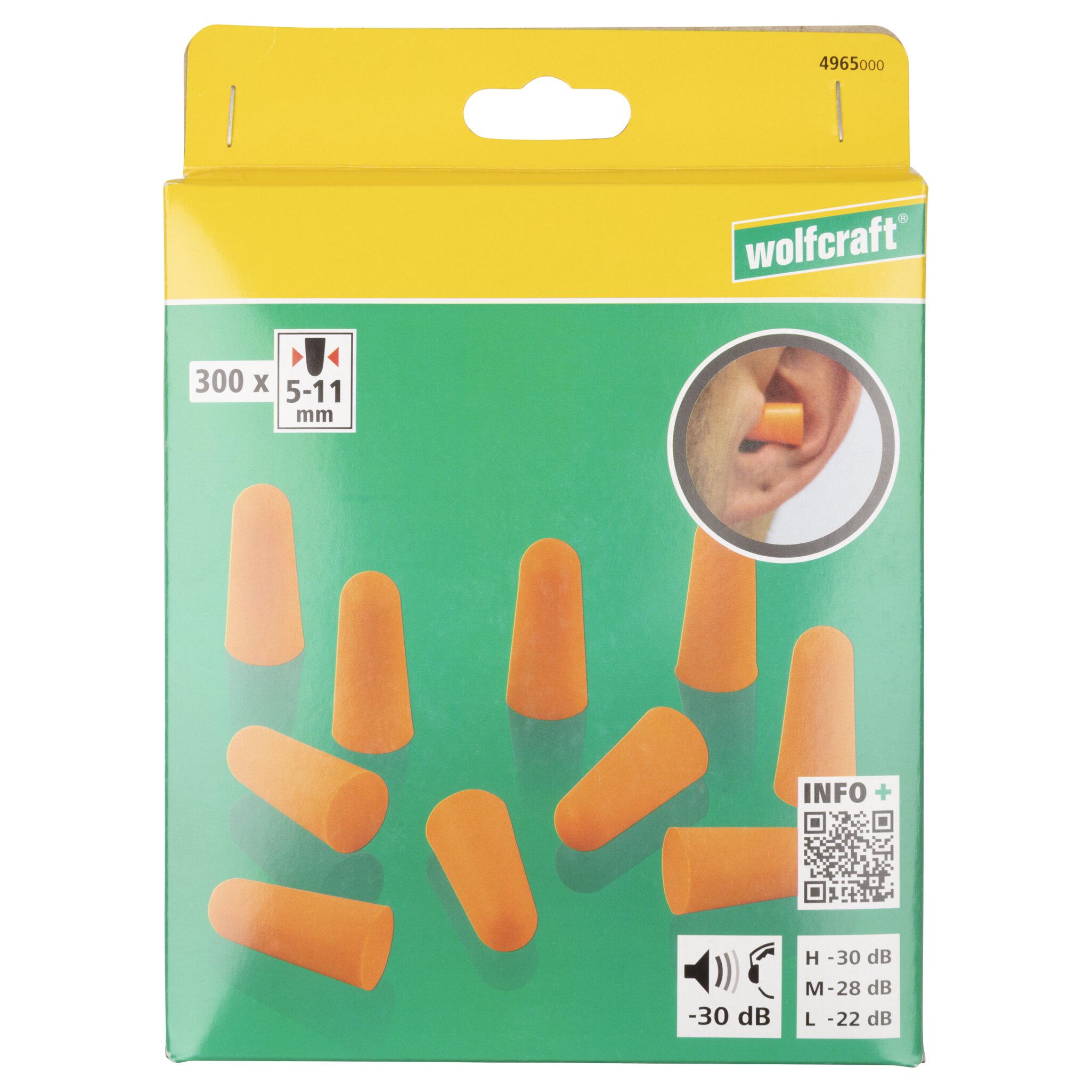 300 tapones desechables para la protección de los oídos