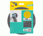 5 tejidos de rejilla adhesivos SiC grano 220 WS Ø 180 mm