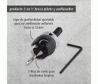 1 broca con avellanador y tope de profundidad Ø 3,2 x 12 mm