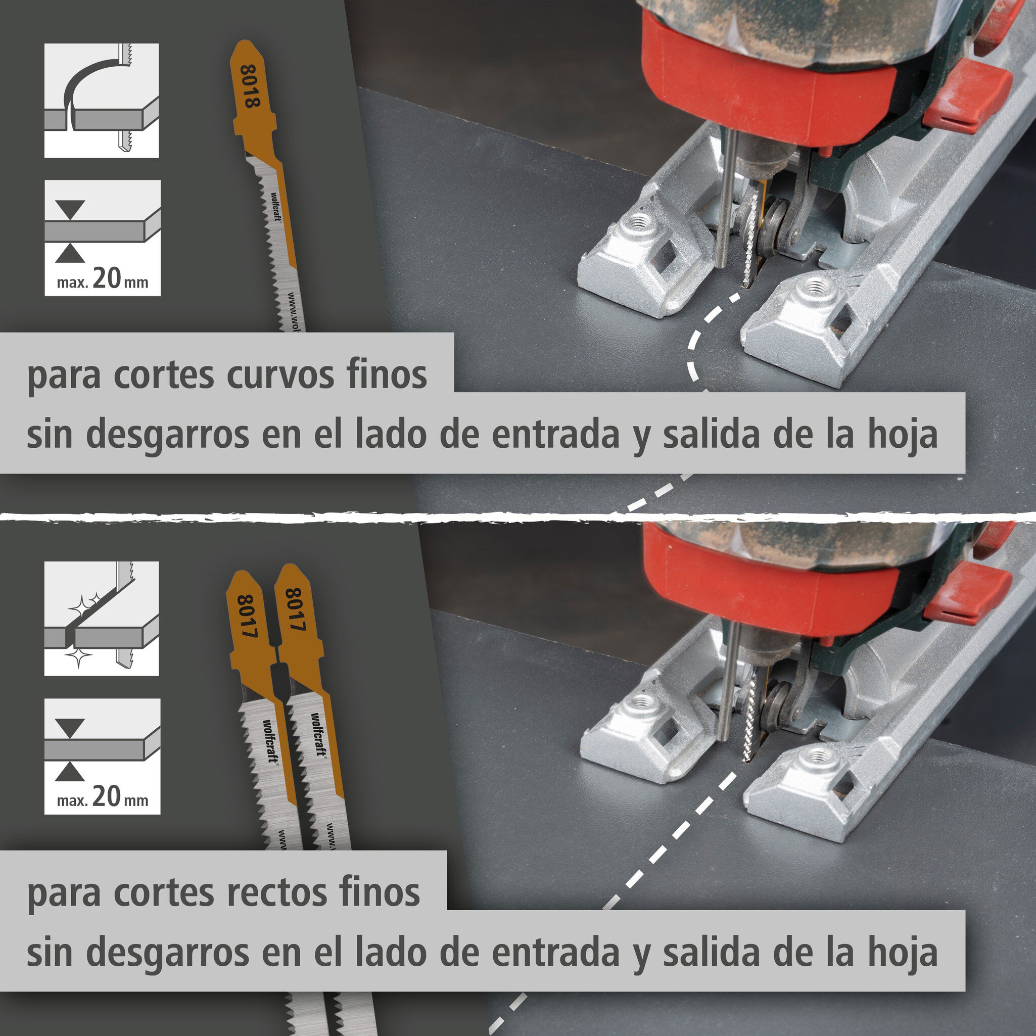 Juego de proyecto de hojas de sierra de calar "Construcción de muebles", 3 piezas