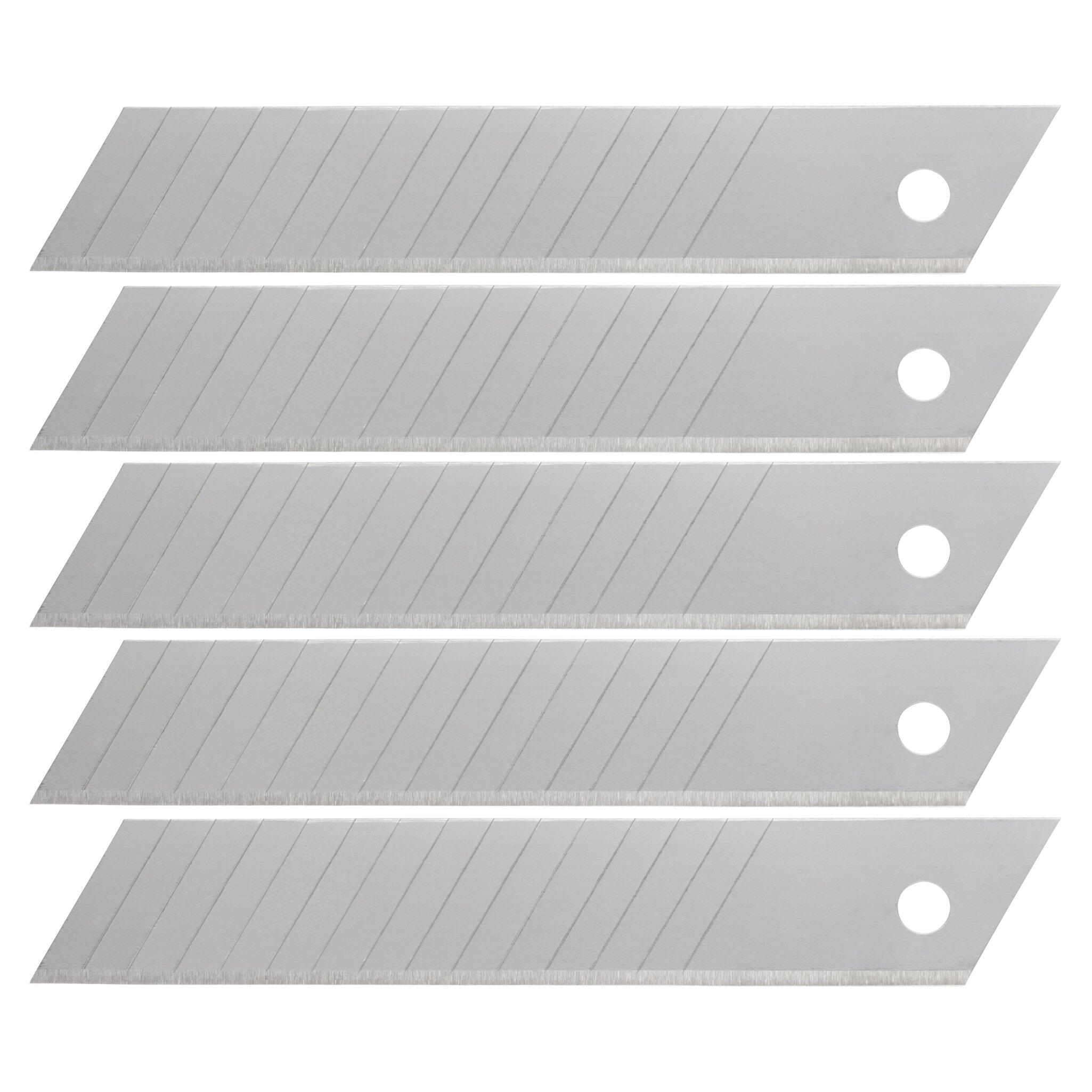 5 cuchillas separables profesionales de 18 mm, 15 segmentos