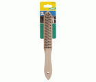 1 cepillo manual de alambre de acero, modelo de madera 280 mm