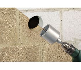 Corona de perforación recubierta de carburo de tungsteno, con adaptador