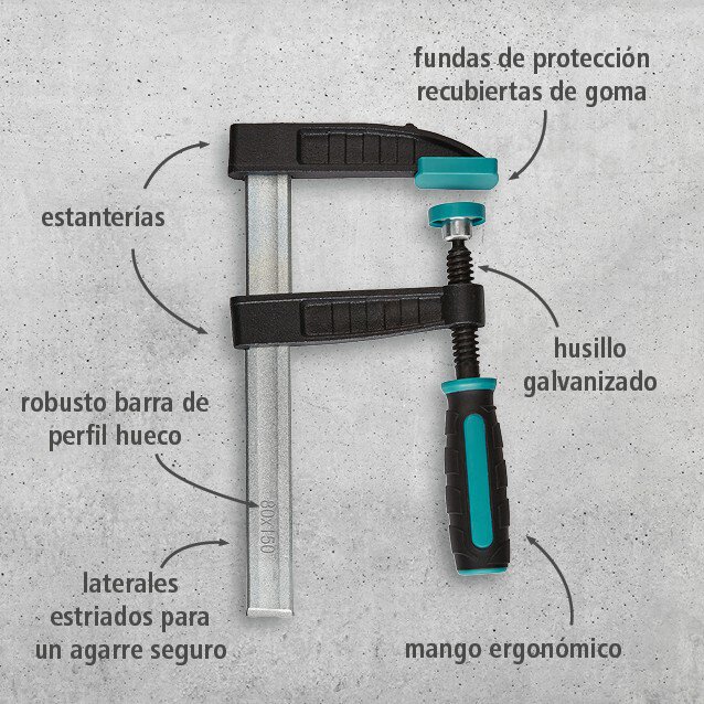 2 sargentos de tornillo, 150 mm