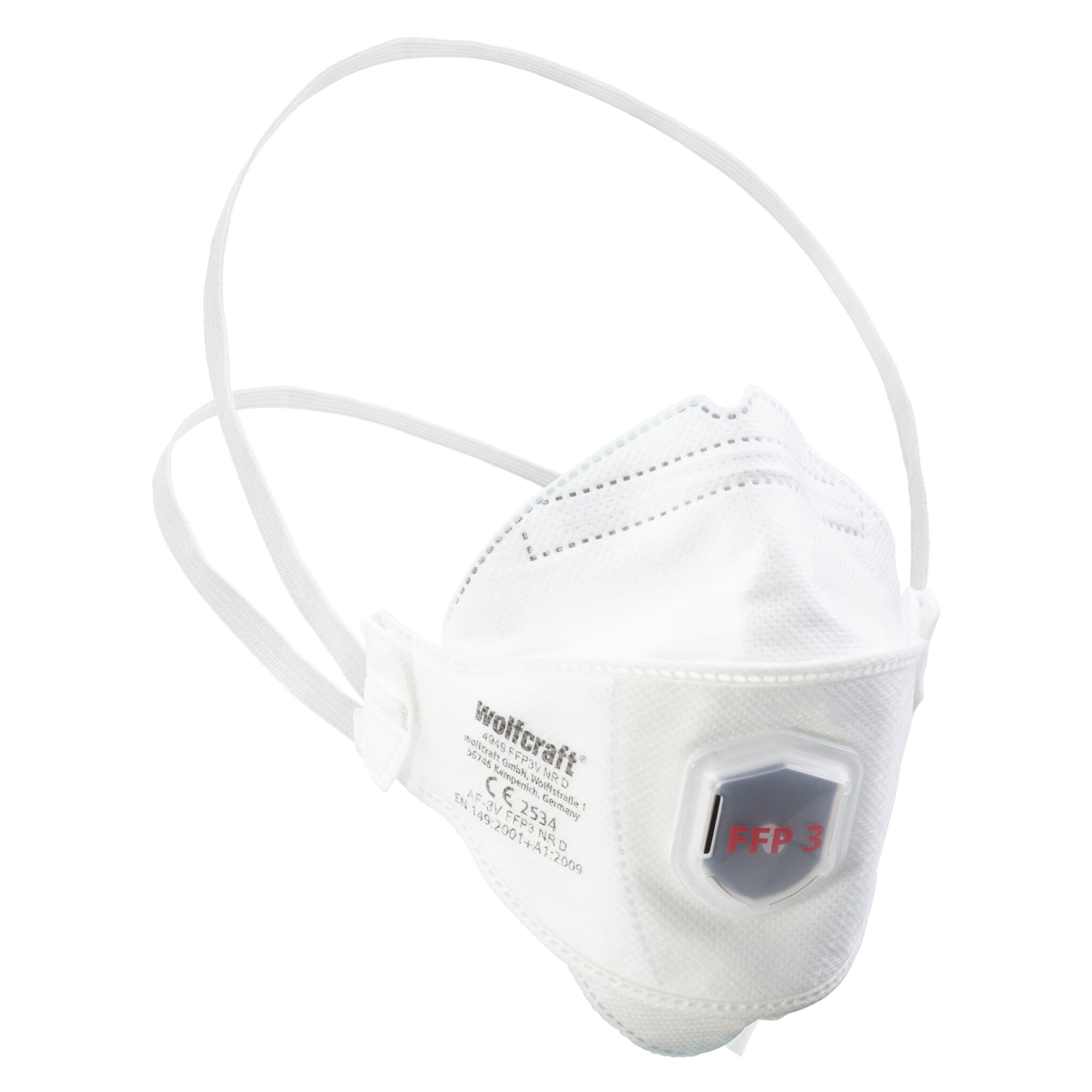 2 máscaras plegables de protección respiratoria con válvula, FFP3