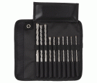 Juego de brocas para hormigón con filo de carburo de tungsteno, SDS-plus, 10 piezas, en bolsa enrollable