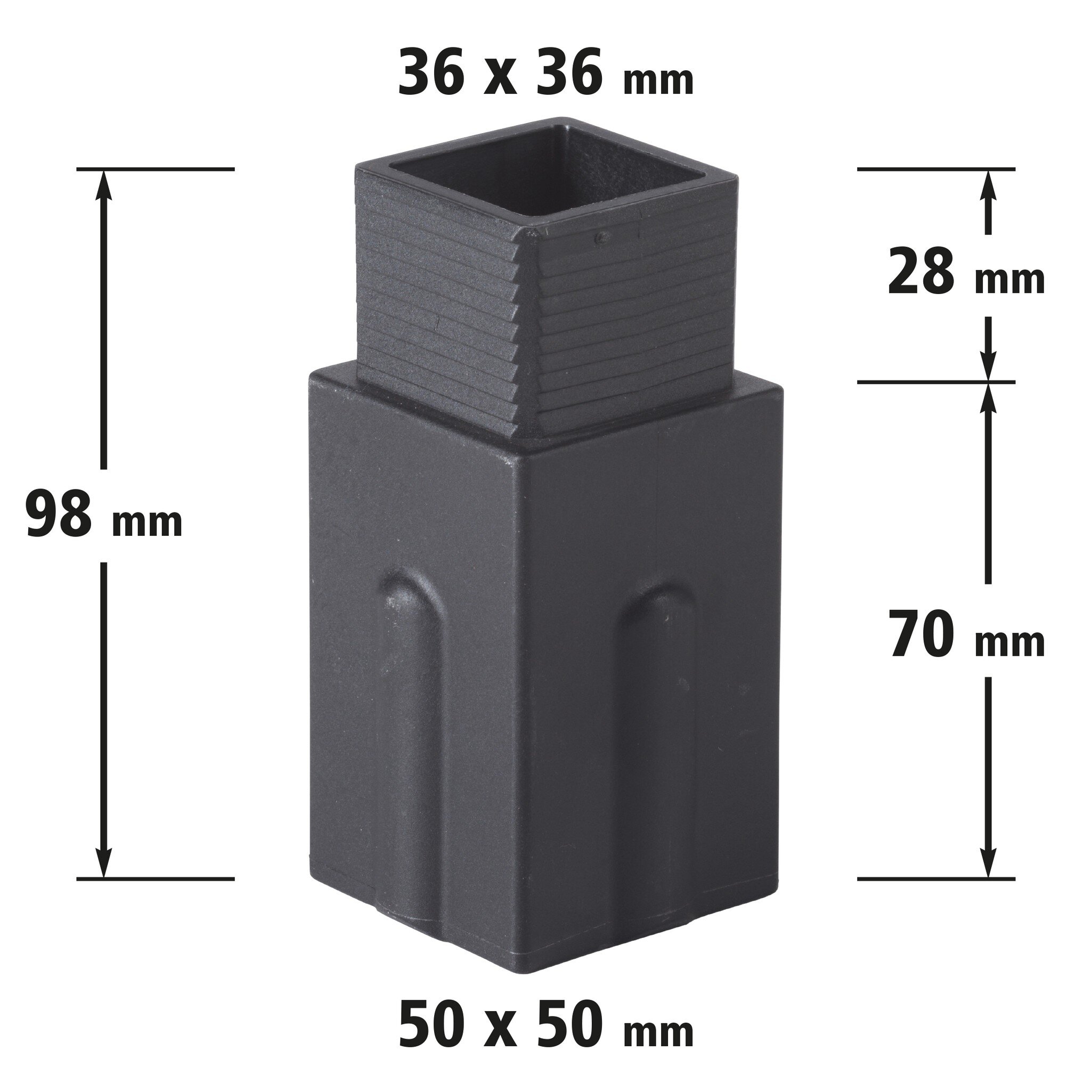 1 pata estándar insertable