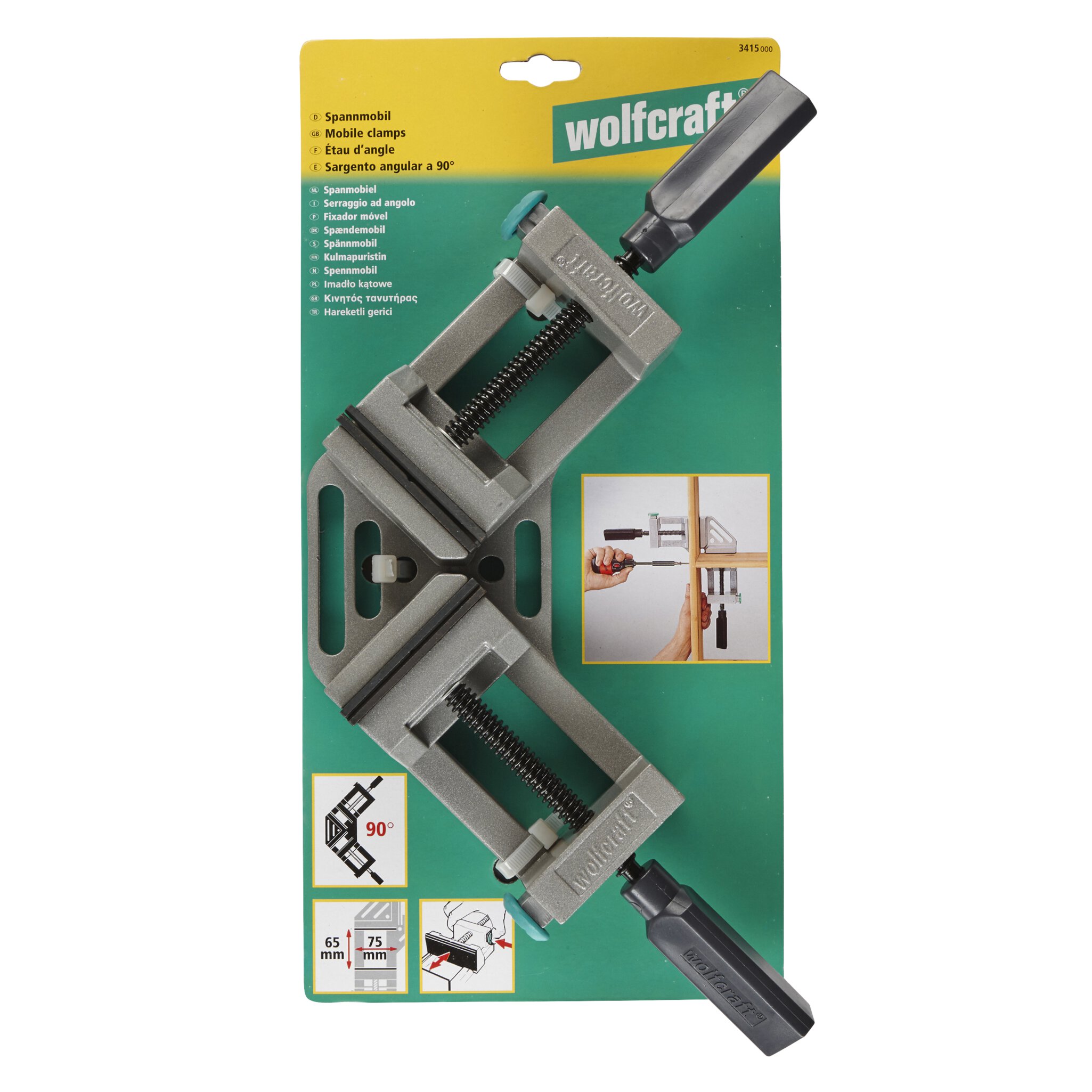 1 escuadra de sujeción con anchura de mandíbula de 68 mm