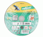 5 discos de lijar de fibra WS, grano 100 Ø 115 mm