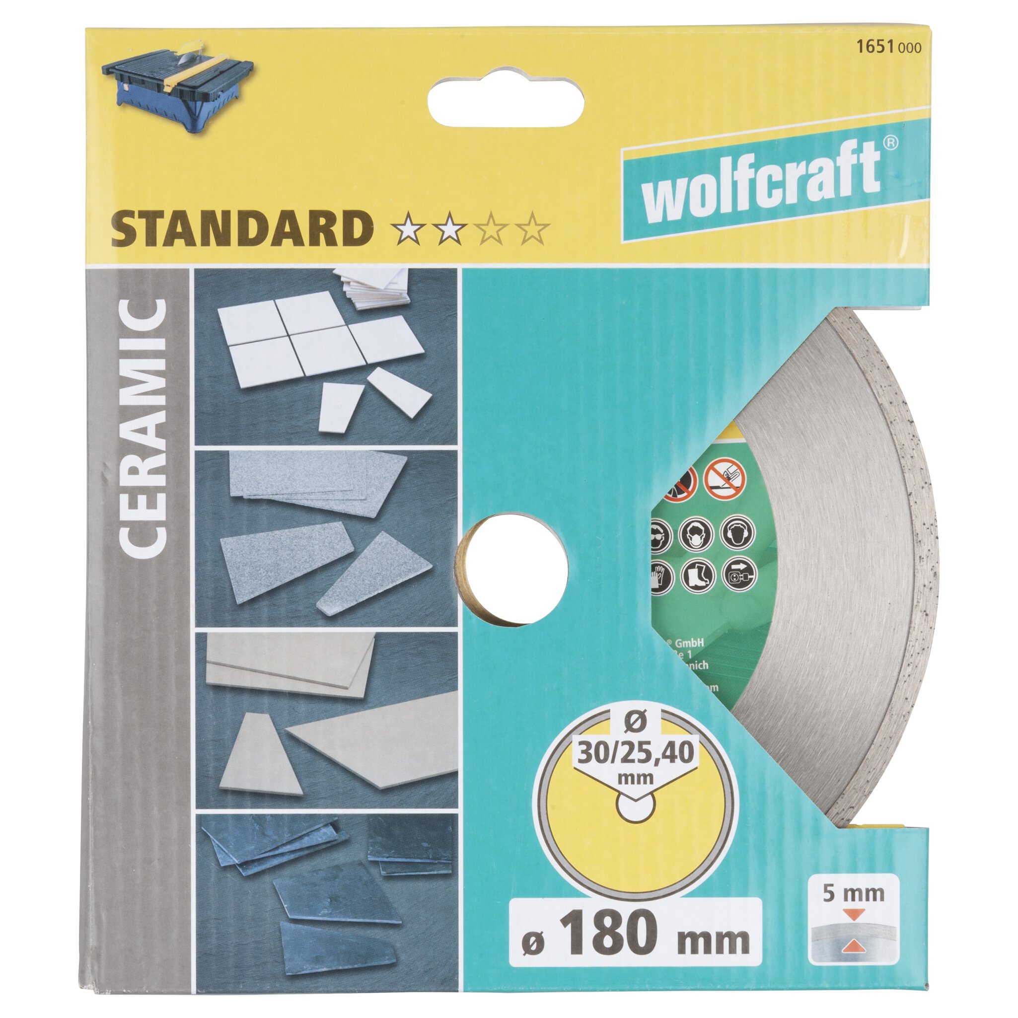 1 disco de corte de diamante Standard Ceramic ø 180 mm
