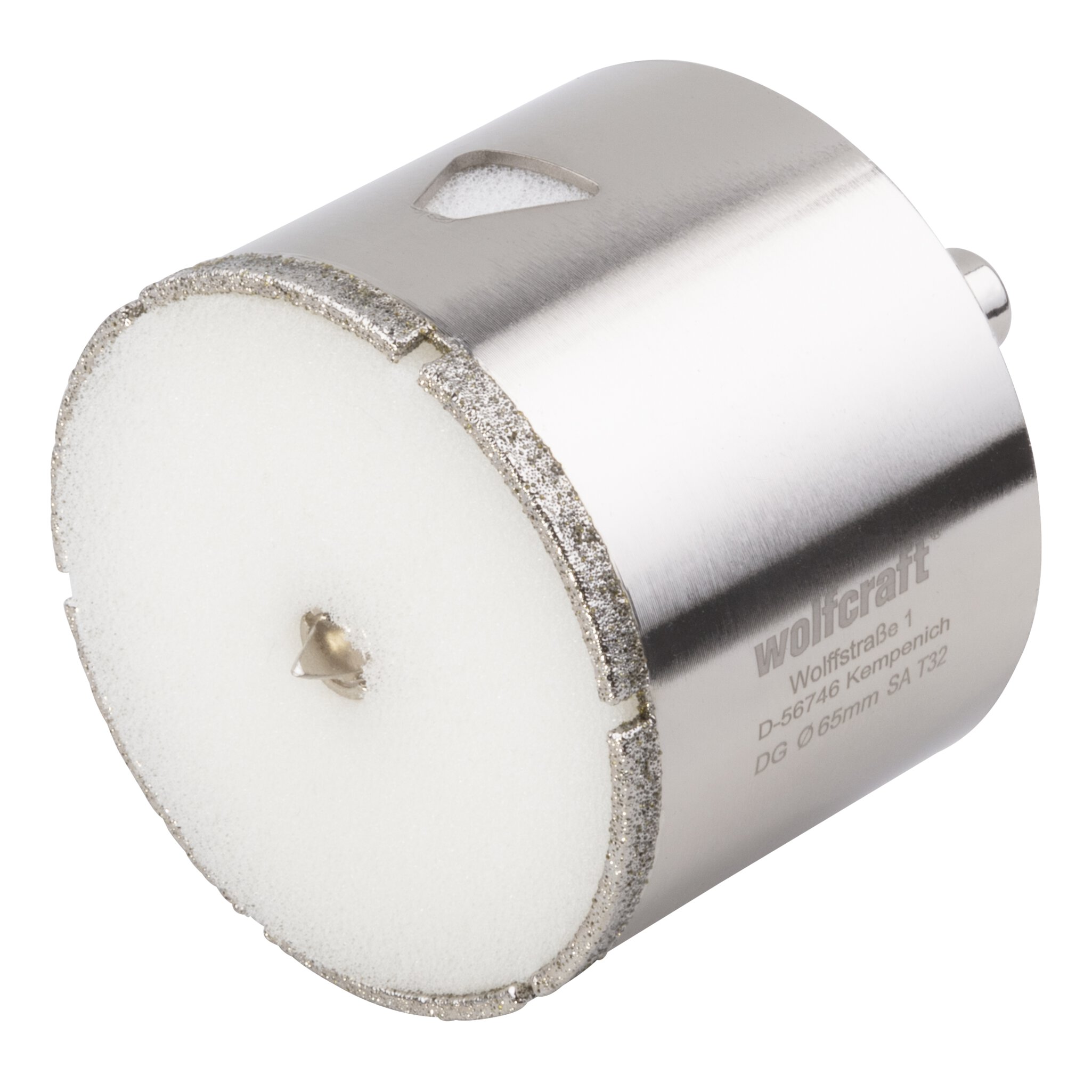 1 corona de perforación de diamante con vástago ø 65 mm