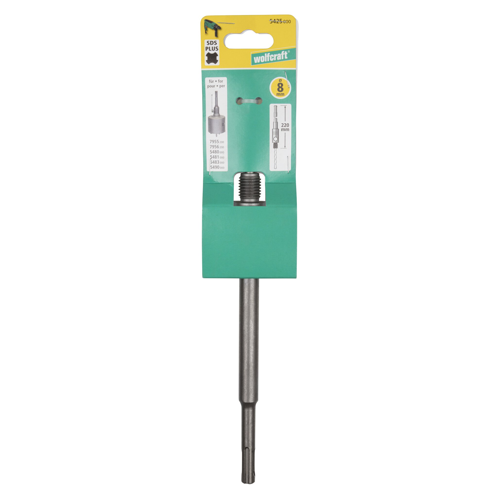 1 adaptador CT para corona de perforación SDS-Plus 220 mm