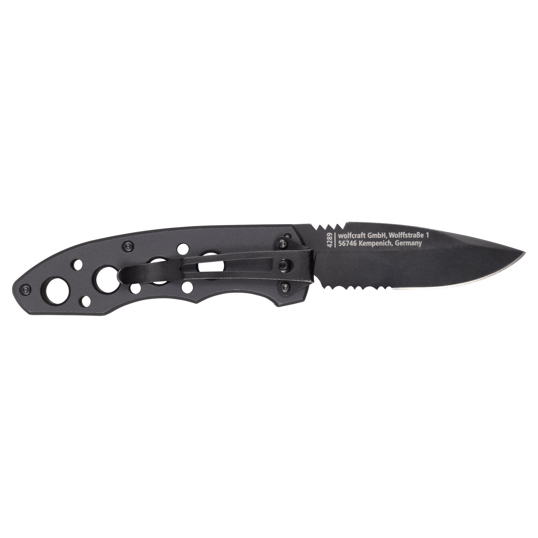 1 navaja plegable con cuchilla dentada de 75 mm