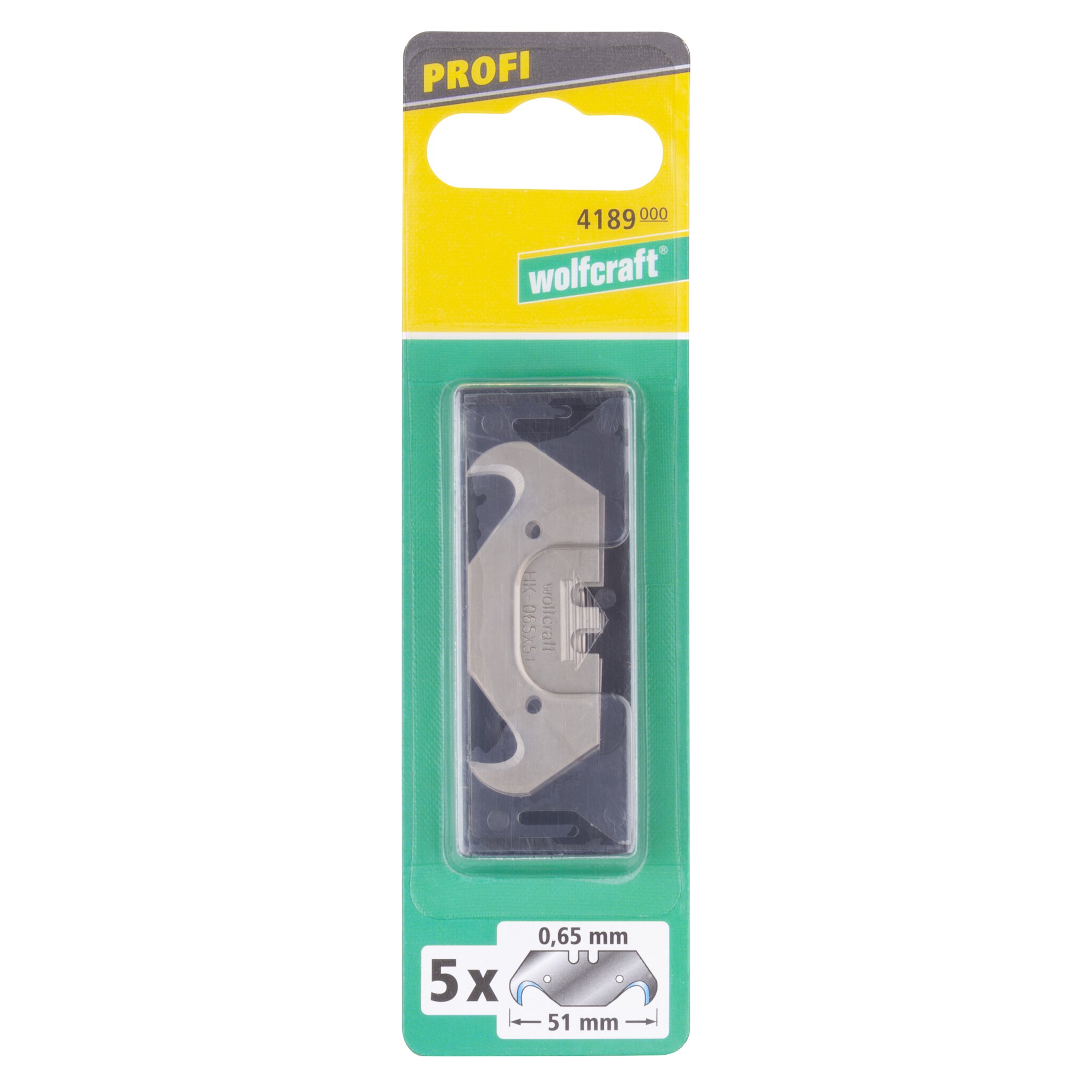 5 cuchillas garfio profesionales de 0,65 x 51 mm