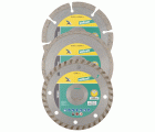 Juego de discos de corte diamantados, diámetro de 115 mm, 3 piezas