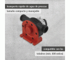 1 bomba con carcasa de plástico 3000 l/h vástago=8mm