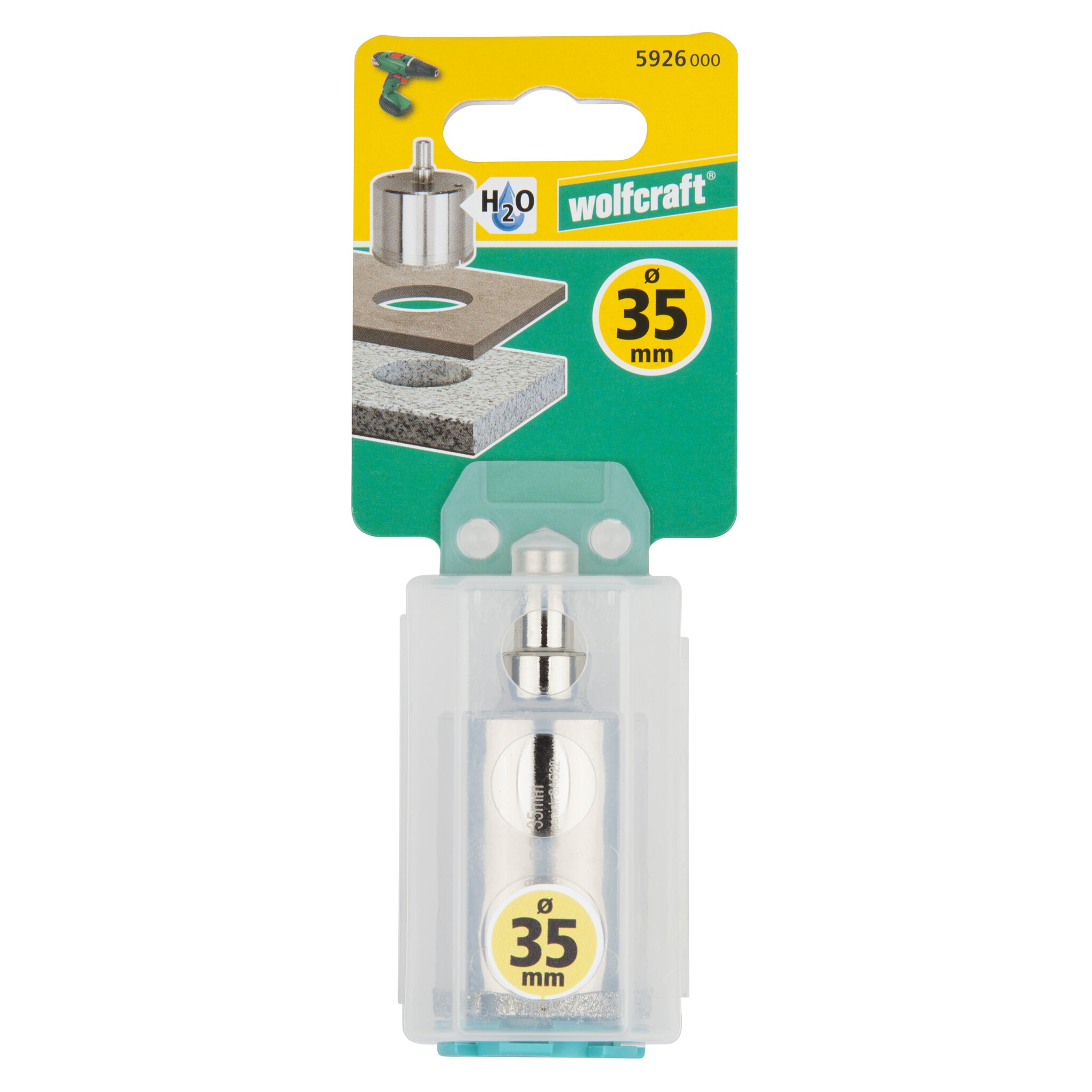 1 corona de perforación de diamante con vástago ø 35 mm