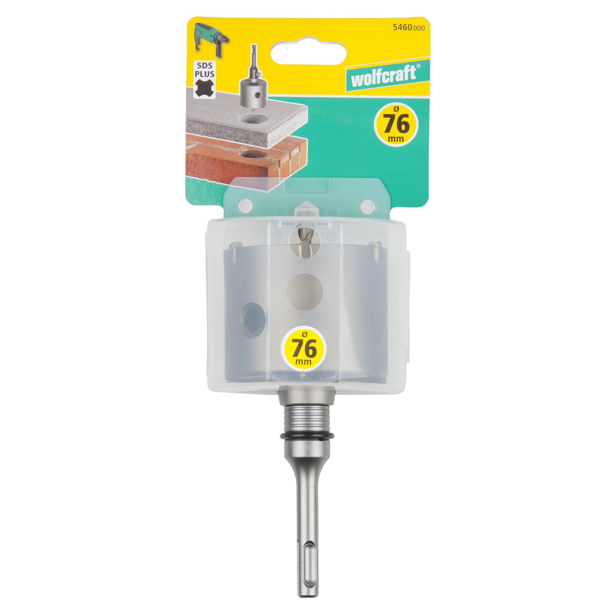 1 sierra de corona de perforación CT con vástago SDS-plus ø 76 mm