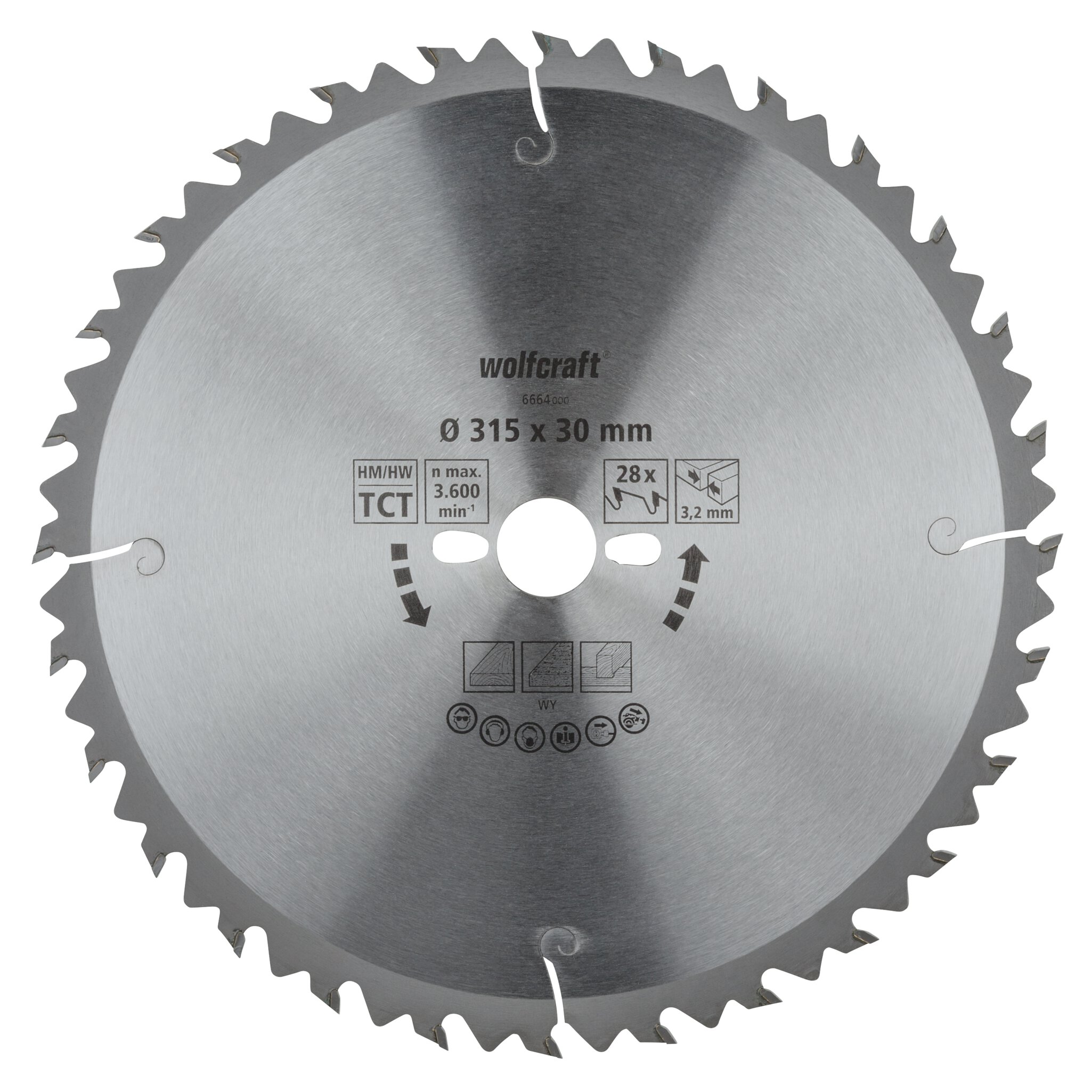 1 disco para sierras circulares de mesa CT, 28 dientes ø315 mm