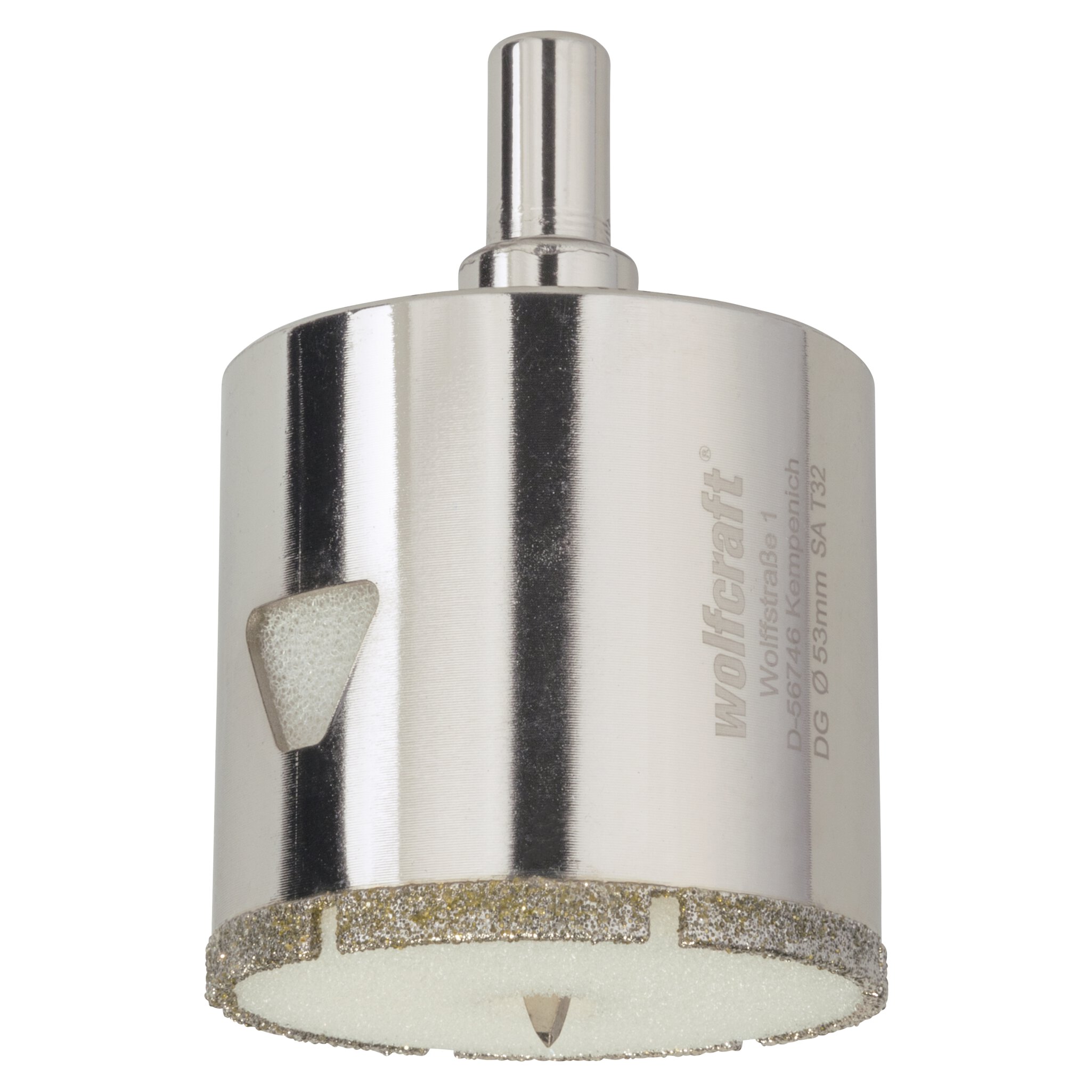 1 corona de perforación de diamante con vástago ø 53 mm