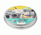 10 discos de corte para acero inoxidable, extrafinos, Ø 115 mm