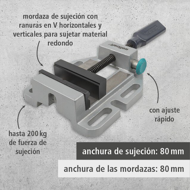 1 mordaza máquinas, anchura mand. 80 mm