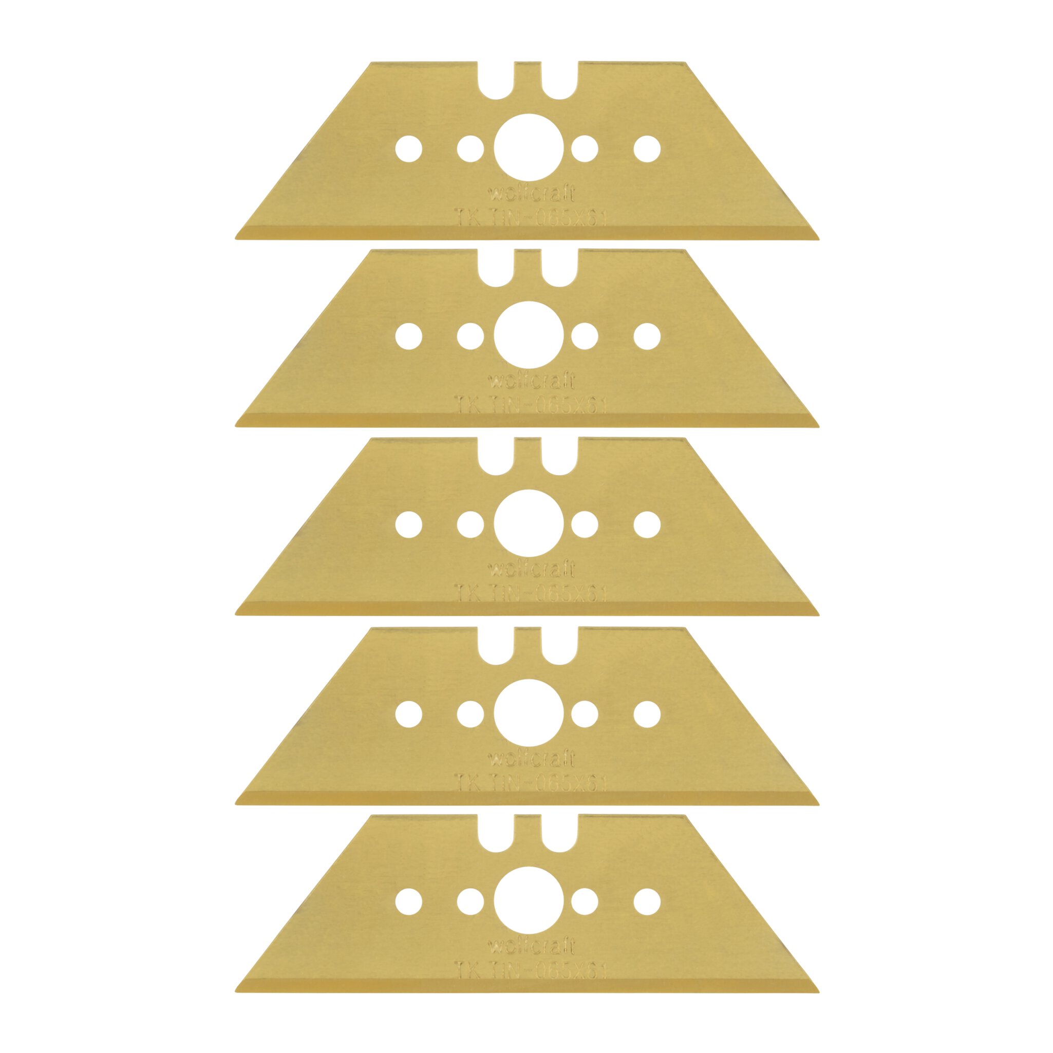 Cuchillas trapezoidales profesionales con revestimiento de TiN, 0,65 x 61 mm