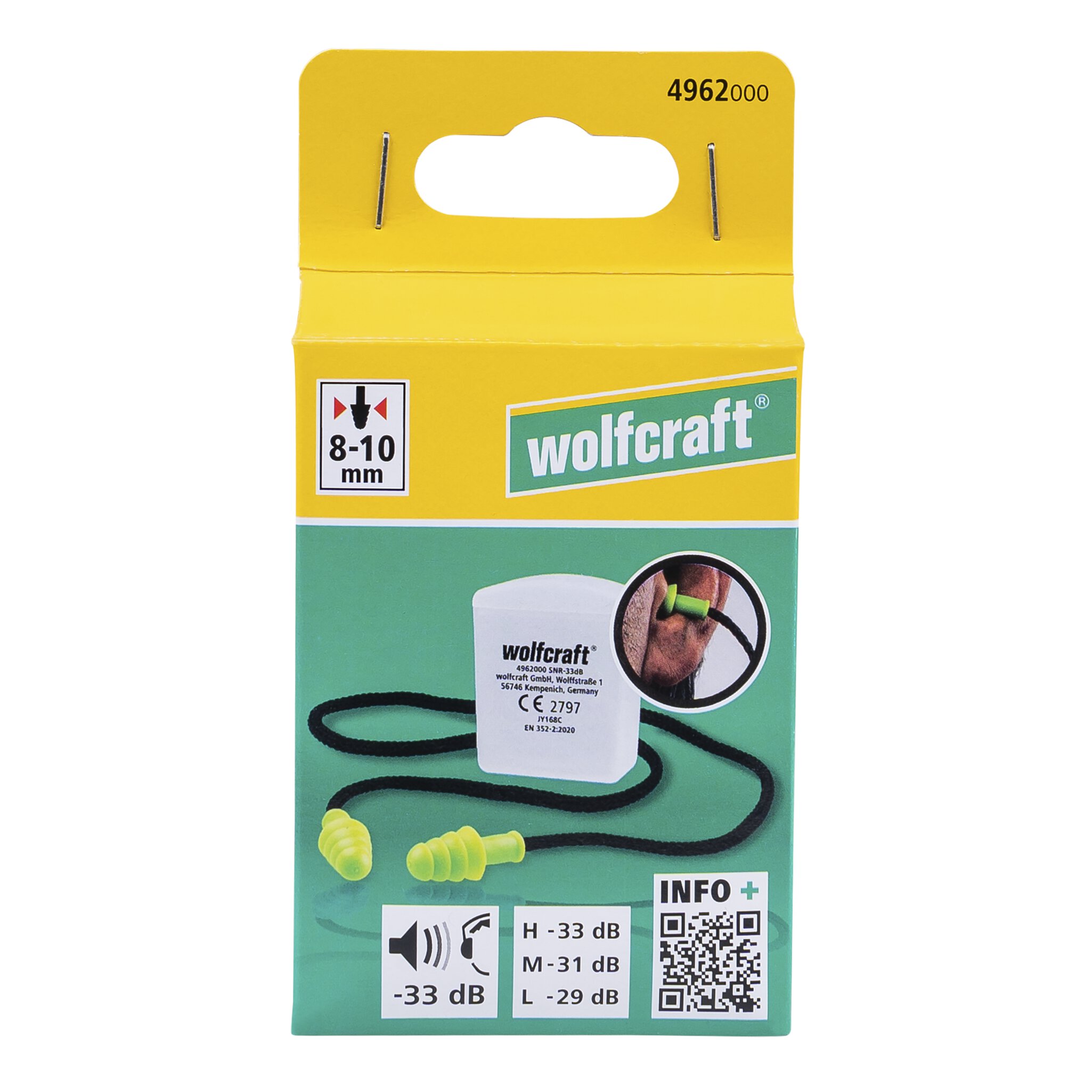 Tapones de protección para los oídos, con cordón