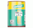 1 rollo de papel abrasivo adhesivo, grano 60, 4 m x 115 mm
