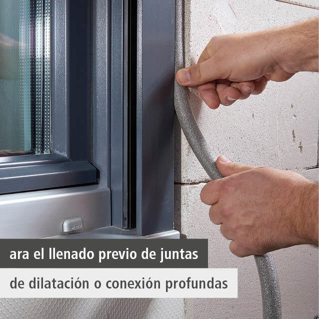 1 perfil de rellenado de juntas PE ø 10 mm, l=6 m