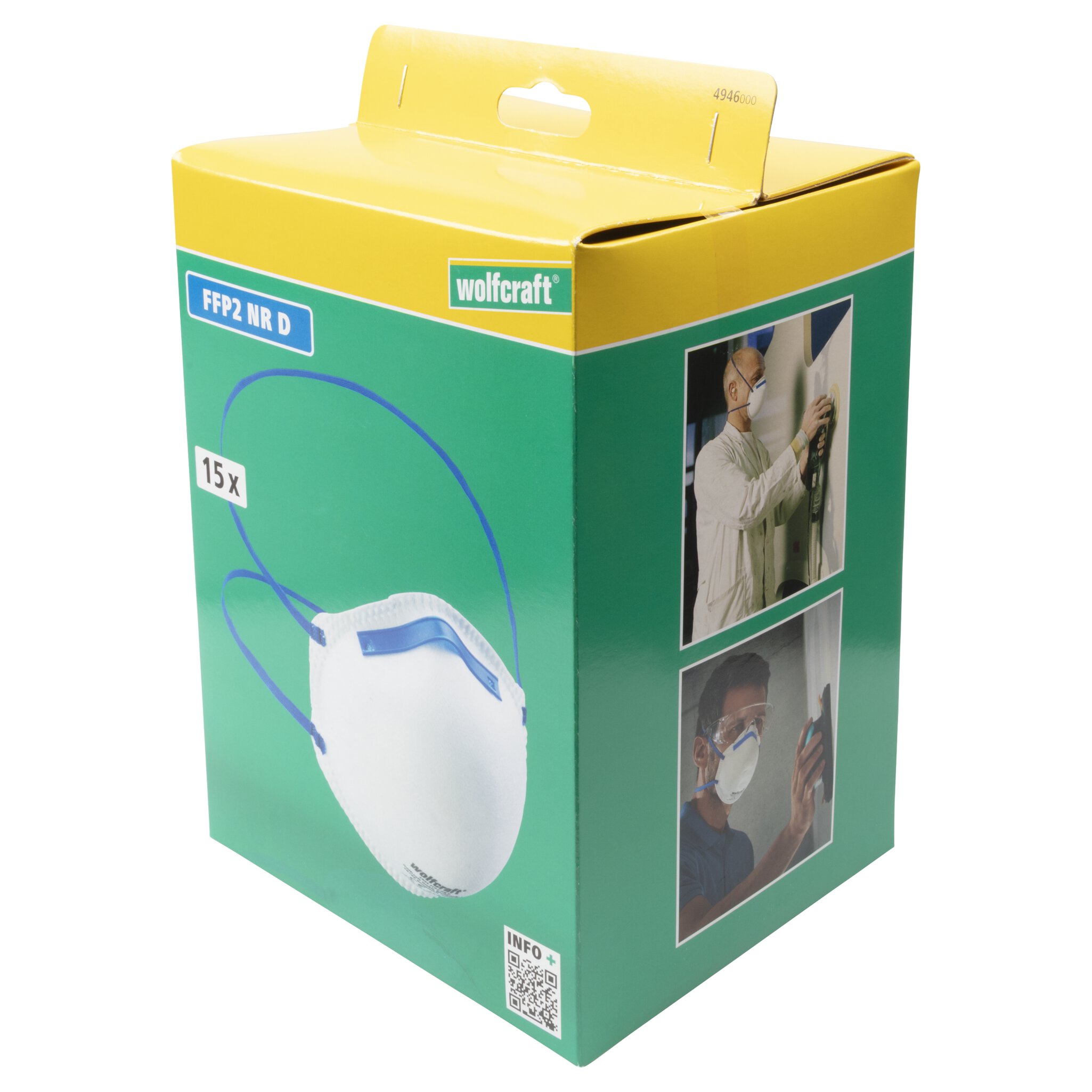 15 máscaras rígidas de protección respiratoria, FFP2