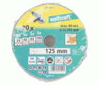 1 juego de discos de lijar de fibra de 20 piezas WS Ø 125 mm
