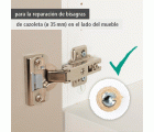 Juego de reparación para bisagras de cazoleta – Lado del cuerpo del mueble, 11 piezas