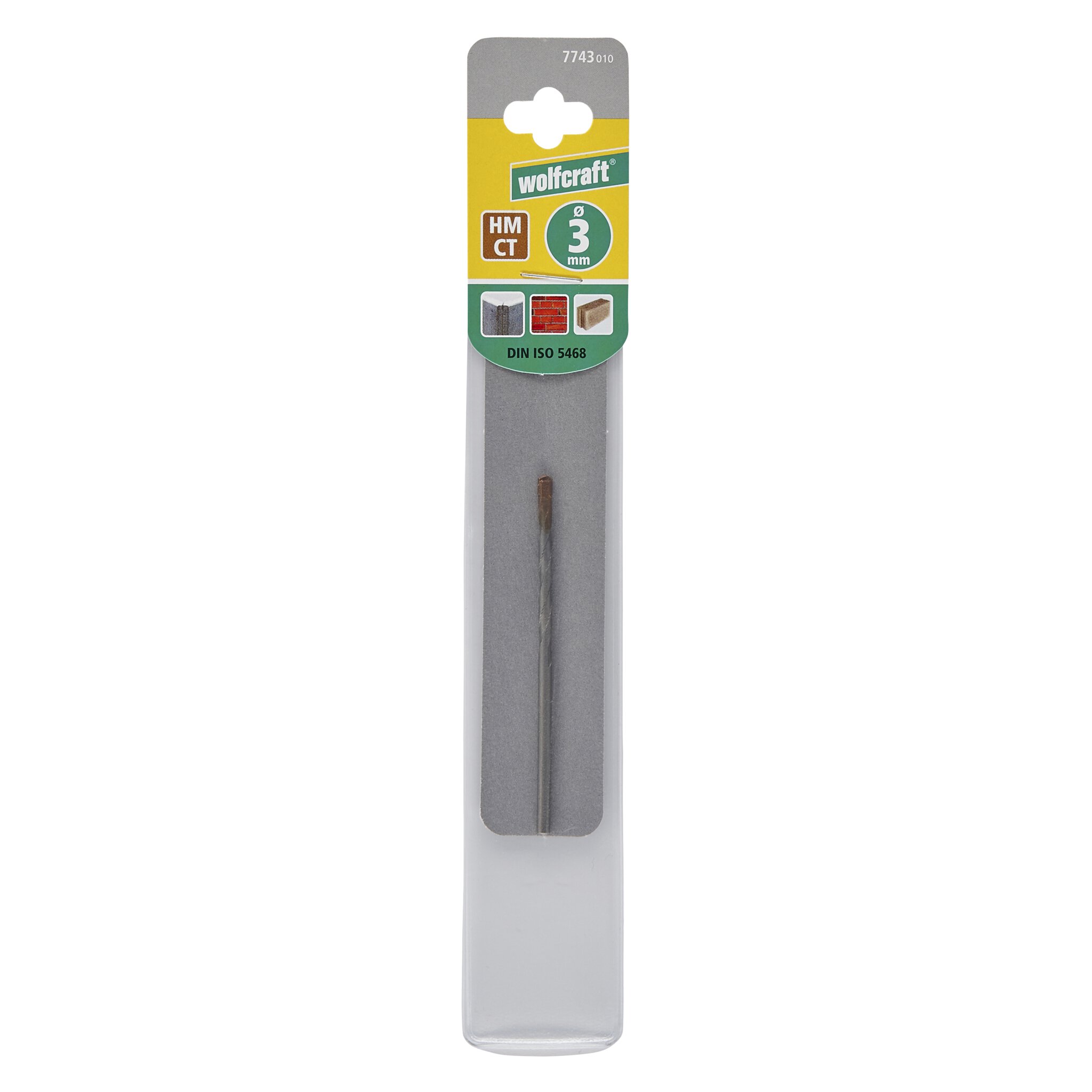1 broca especial CT para hormigón Ø 3 x 70 mm