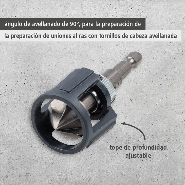 1 avellanador WS con tope profund. Ø20mm