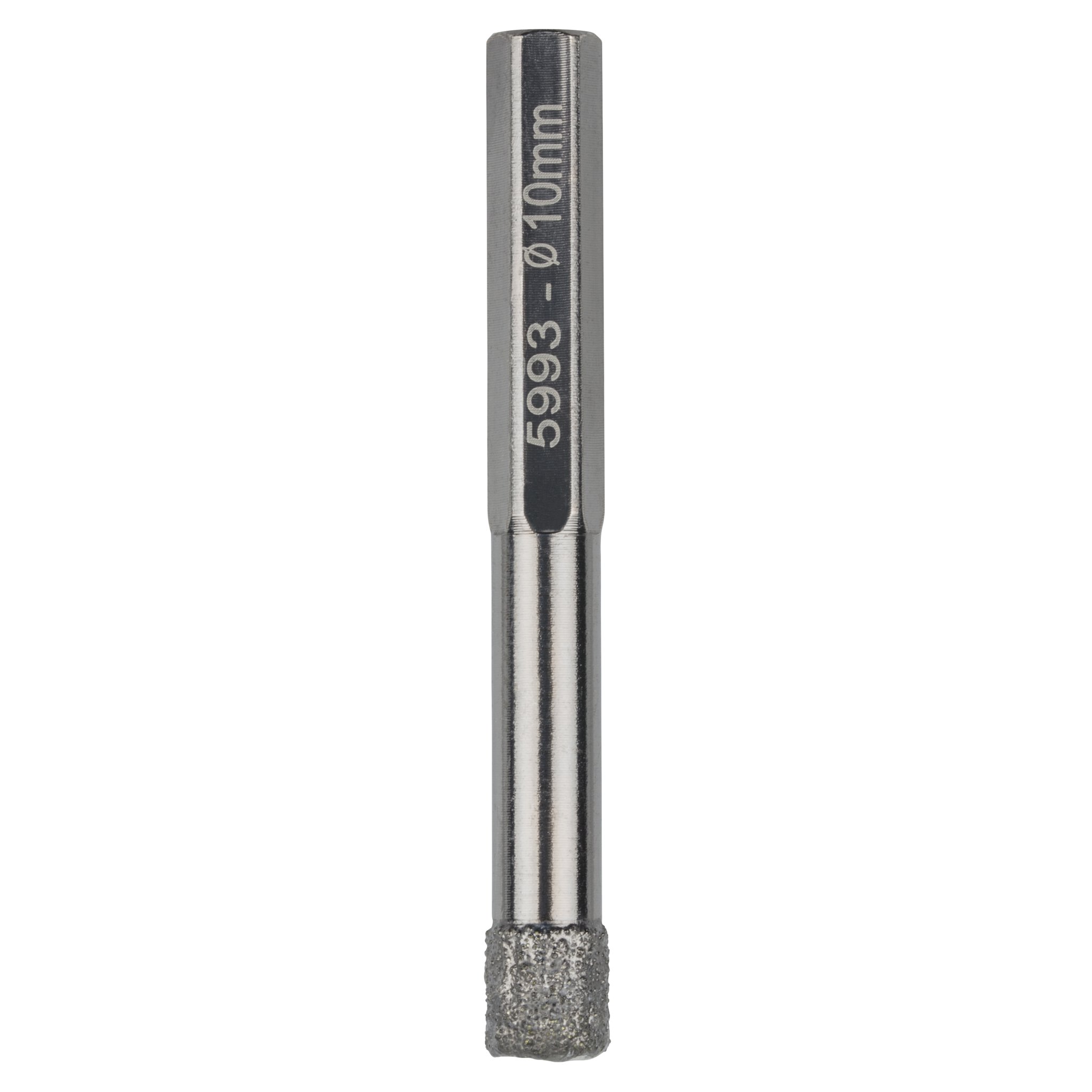 1 broca de diamante vást. hexagonal, Ø 10 mm