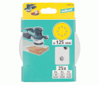 1 juego de discos adhesivos de lijar de 25 piezas para exc. de 125 mm de diámetro