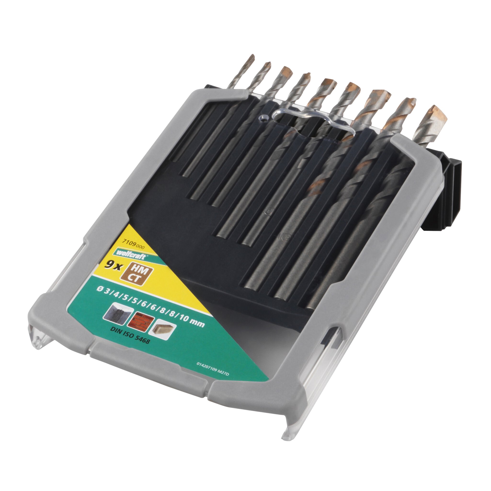 Juego de brocas para hormigón con filo de carburo de tungsteno