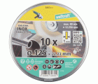 10 discos de corte para acero inoxidable, extrafinos, Ø 125 mm