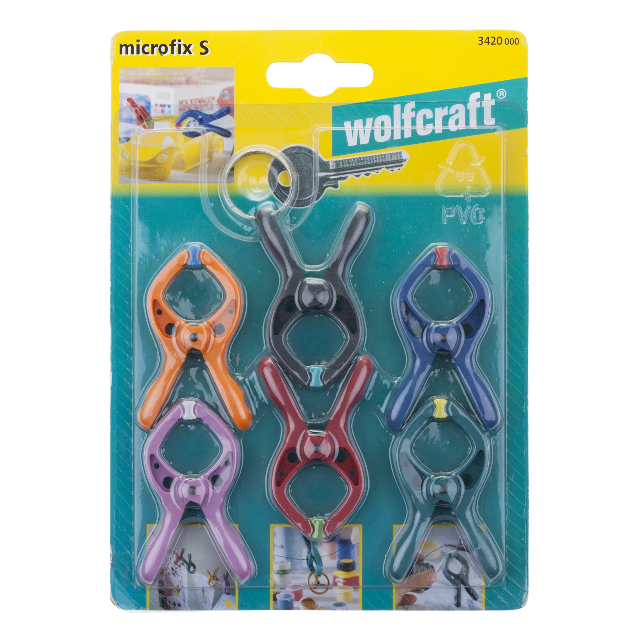 1 juego de mini-pinzas con resorte microfix de 7 piezas