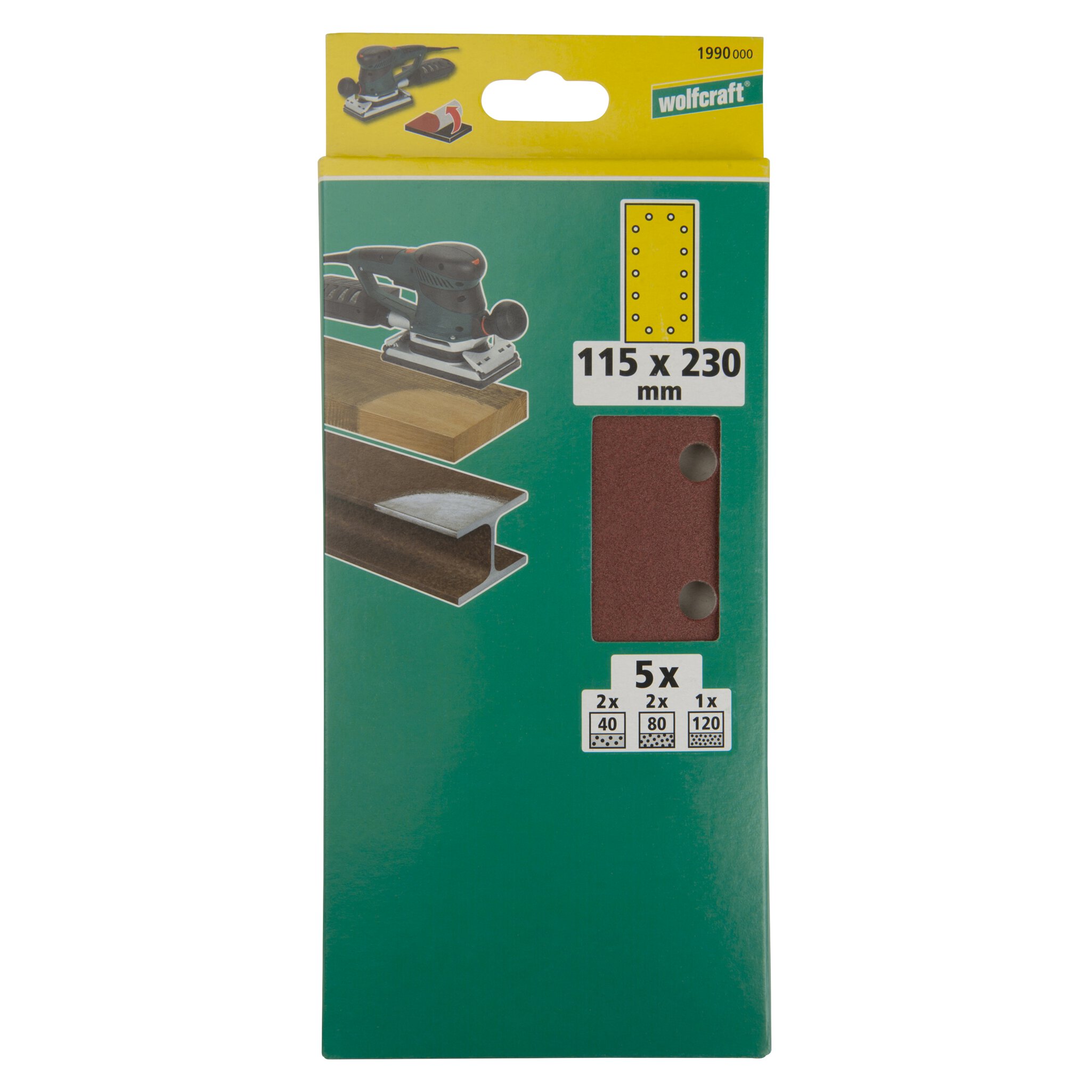 1 juego de hojas de lijar adhesivas de 5 piezas, 115 x 230 mm