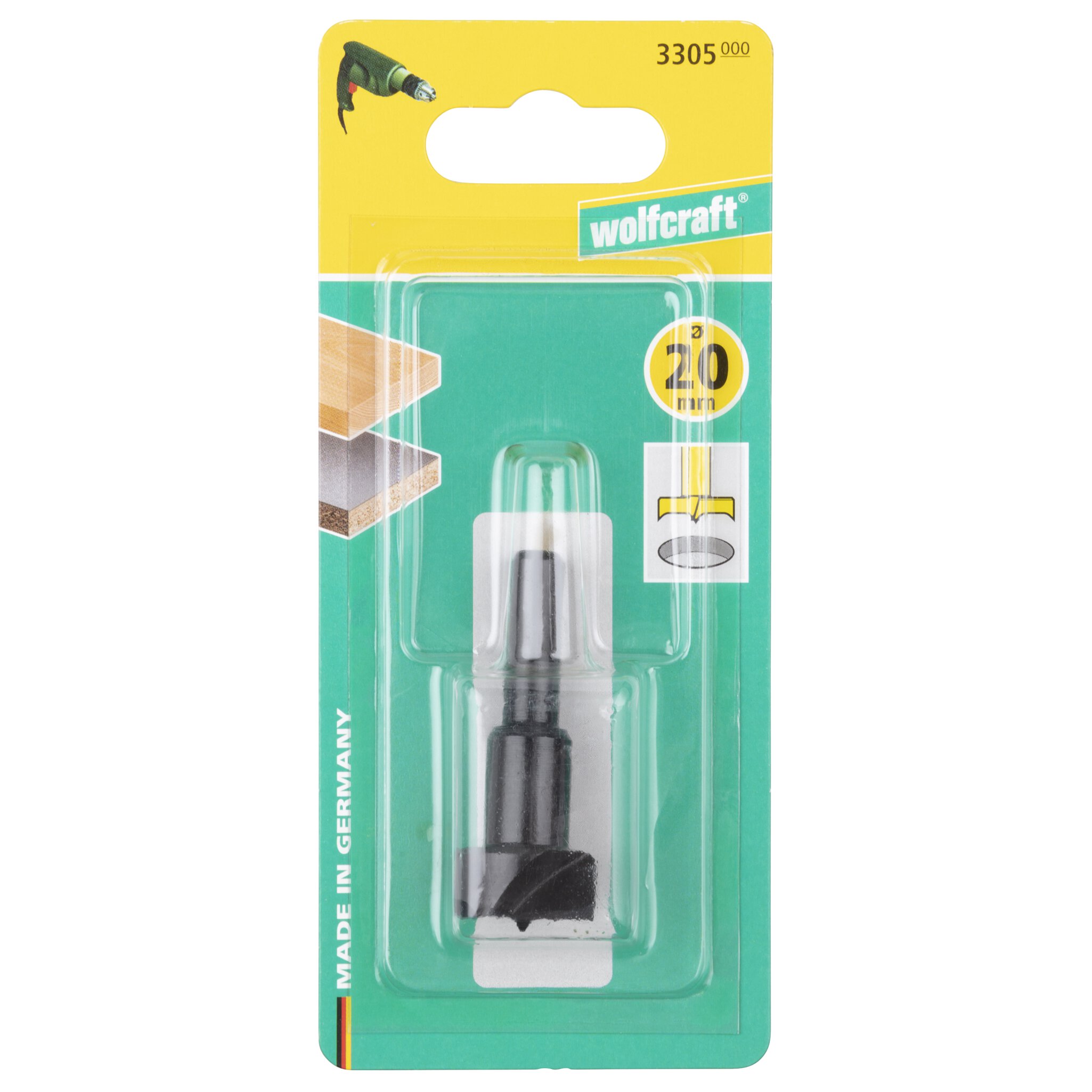 1 broca de cazoleta WS Ø 20 x 53 mm