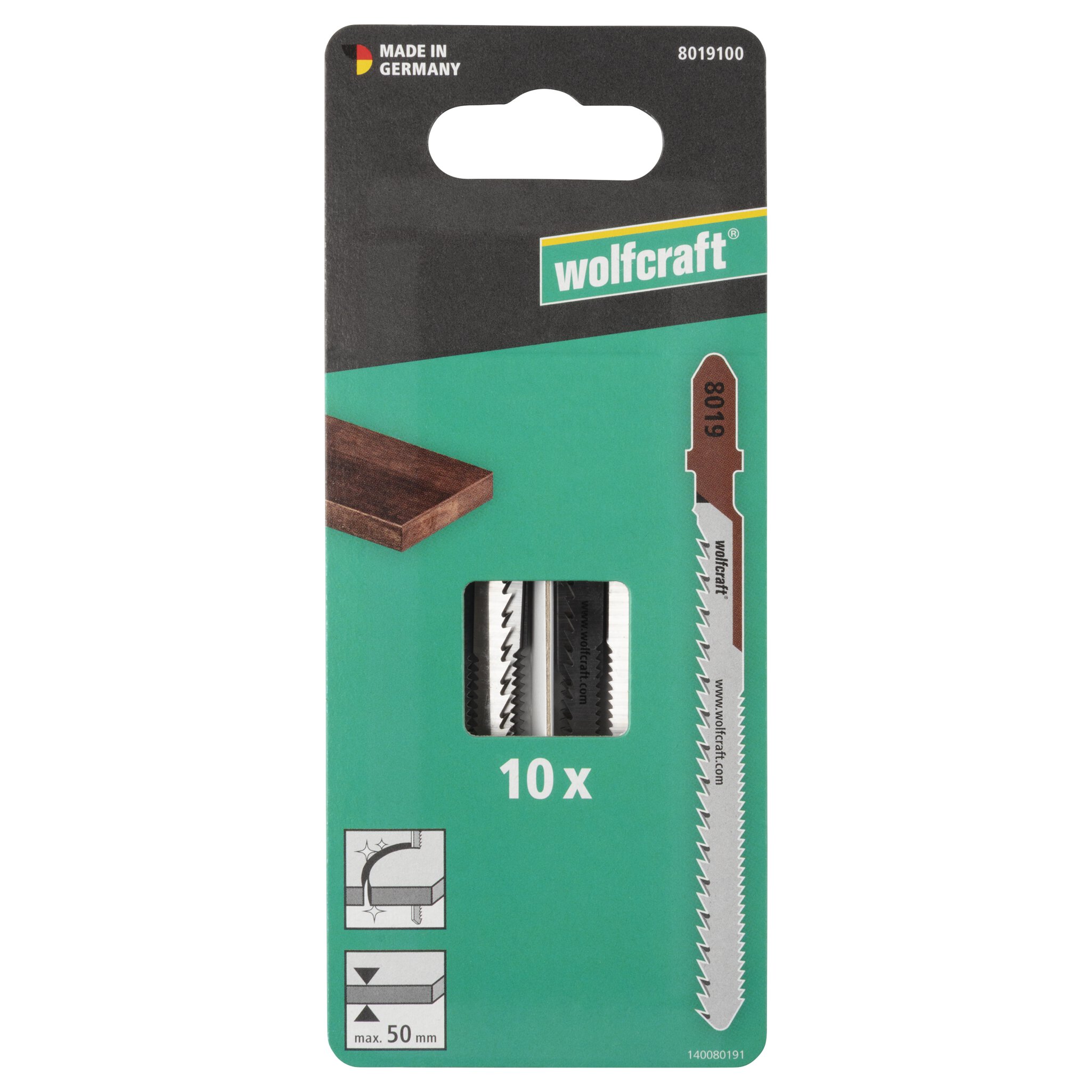 10 hojas de sierra de calar, para madera dura, corte curvo fino, Mirror-Cut