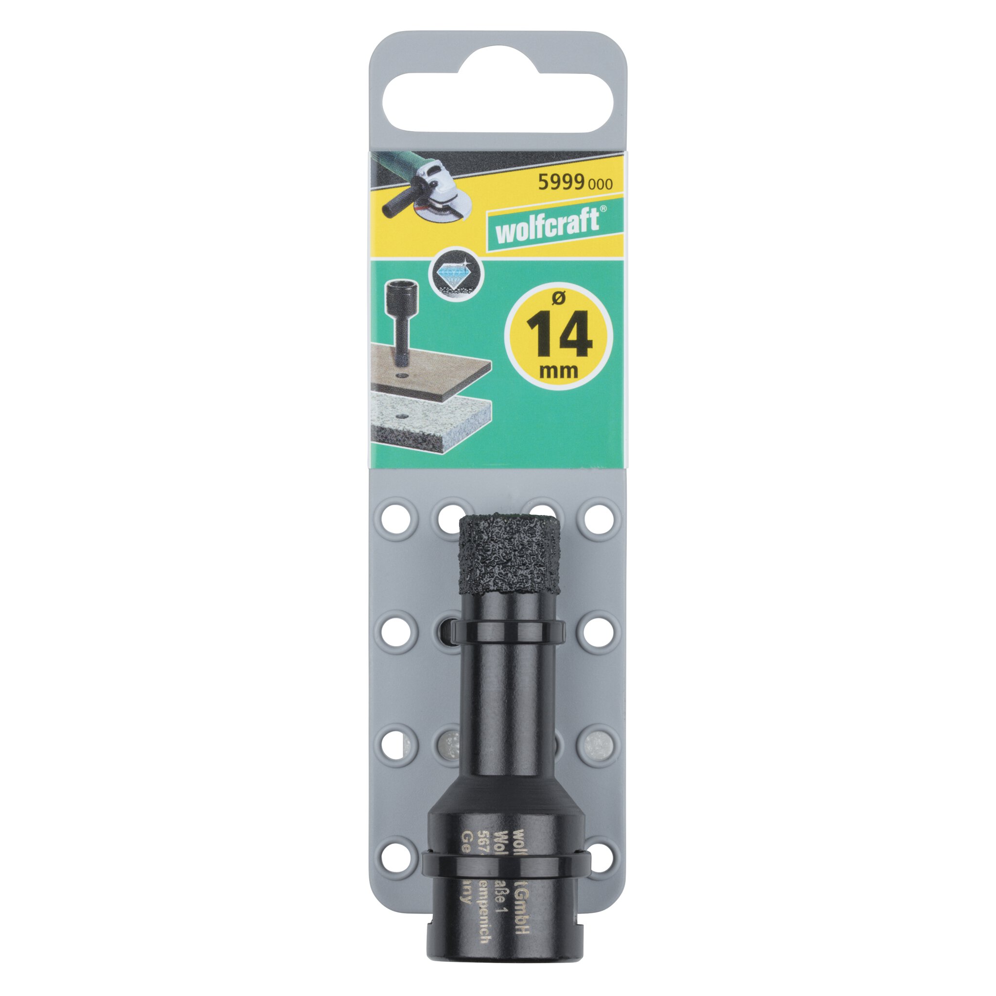 1 broca de perforación de diamante para amoladora angular ø 14 mm