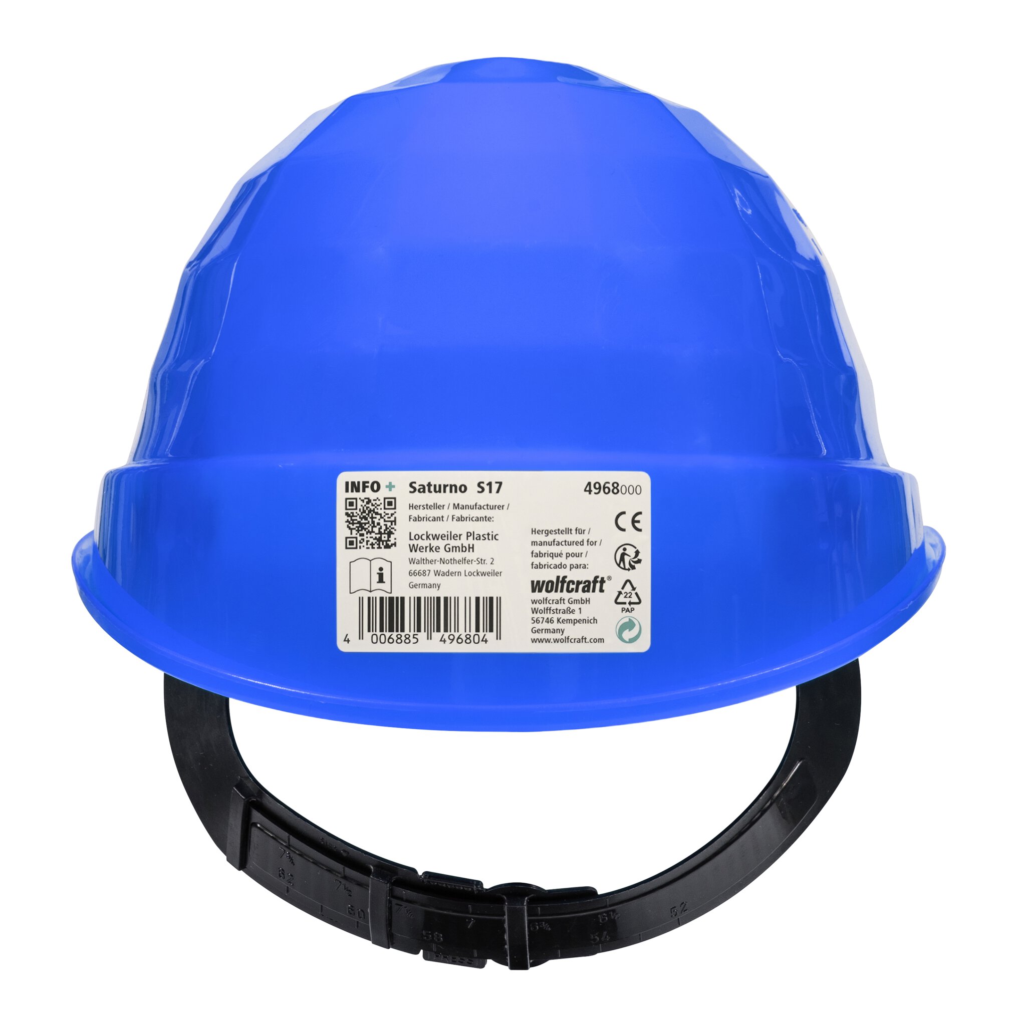 Casco protector, azul