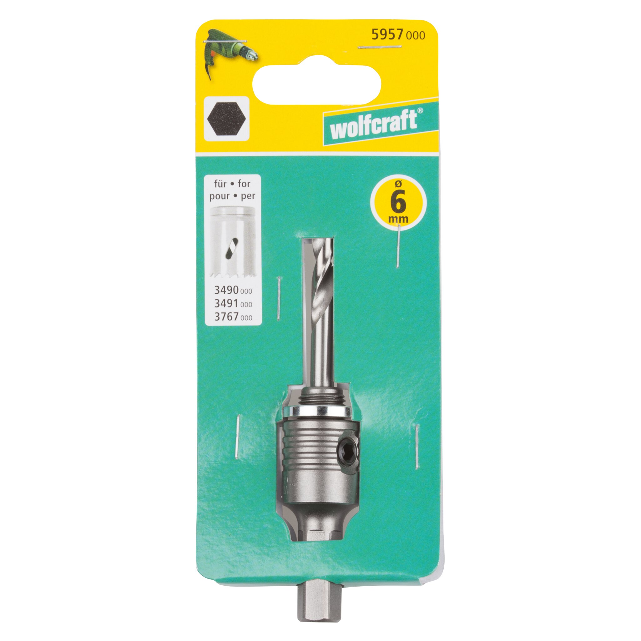 1 adaptador, rosca 12,7 mm BiM para sierras de corona ø 19-29 mm