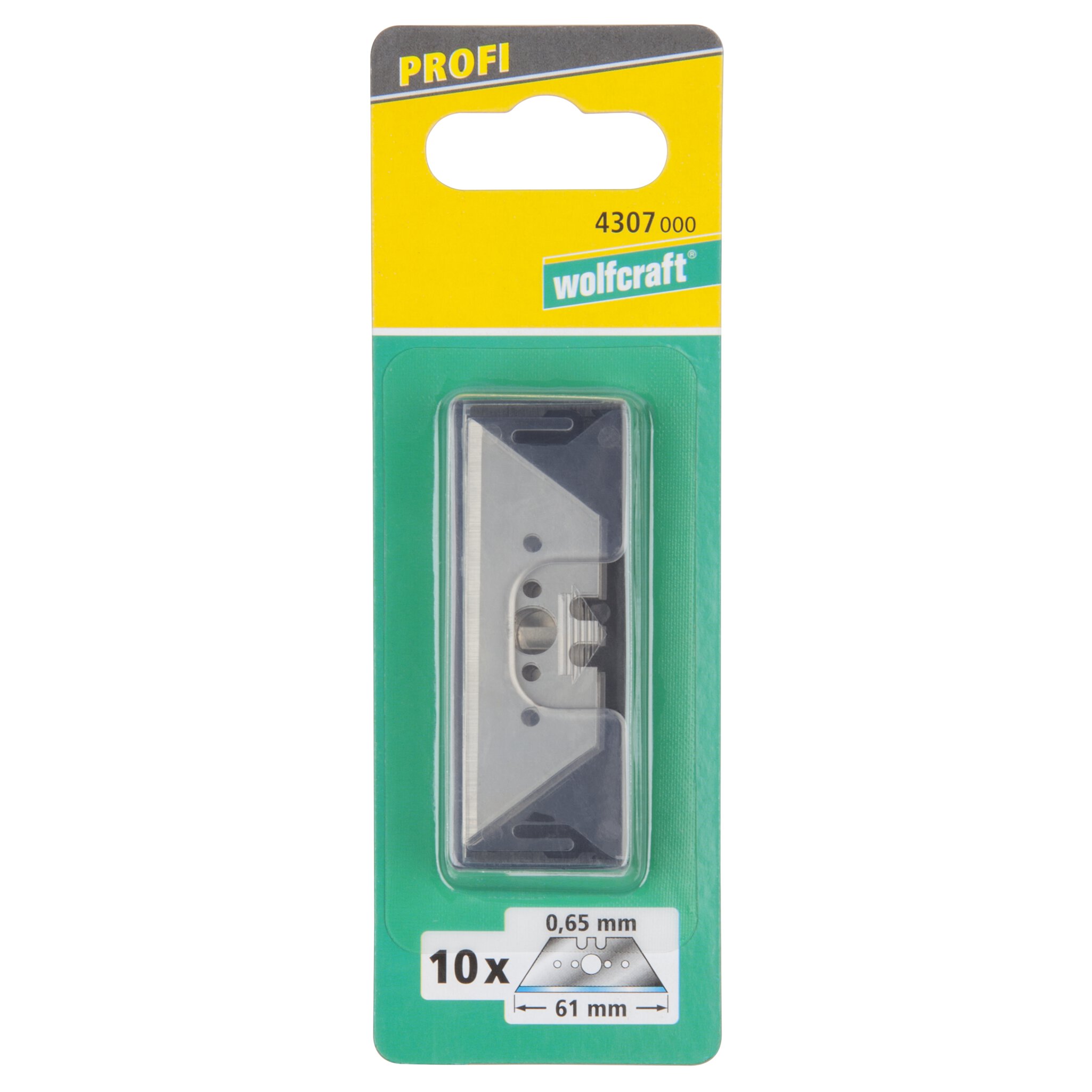 10 cuchillas trapezoidales profesionales de 0,65 x 61 mm
