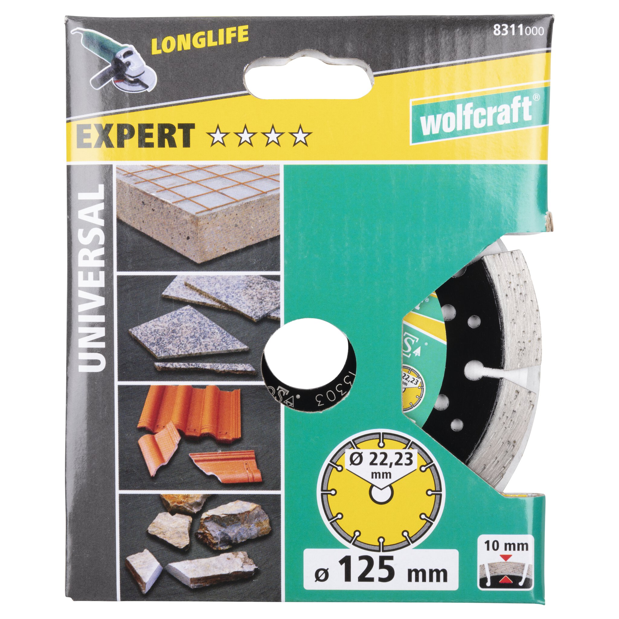 Disco de corte de diamante PRO LASER UNIVERSAL, diámetro de 125 mm