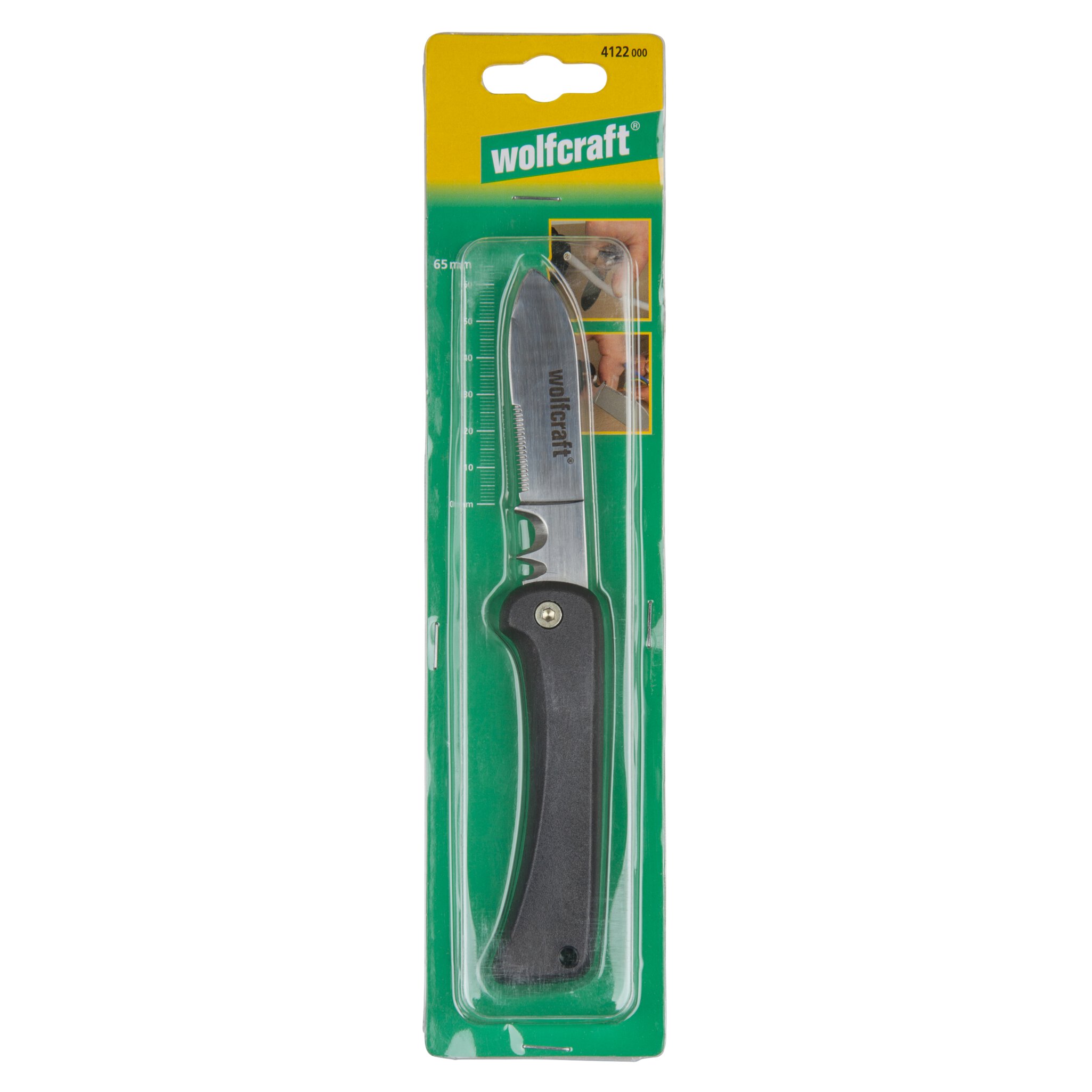 1 cuchillo para cables, mango de plástico, 85 mm